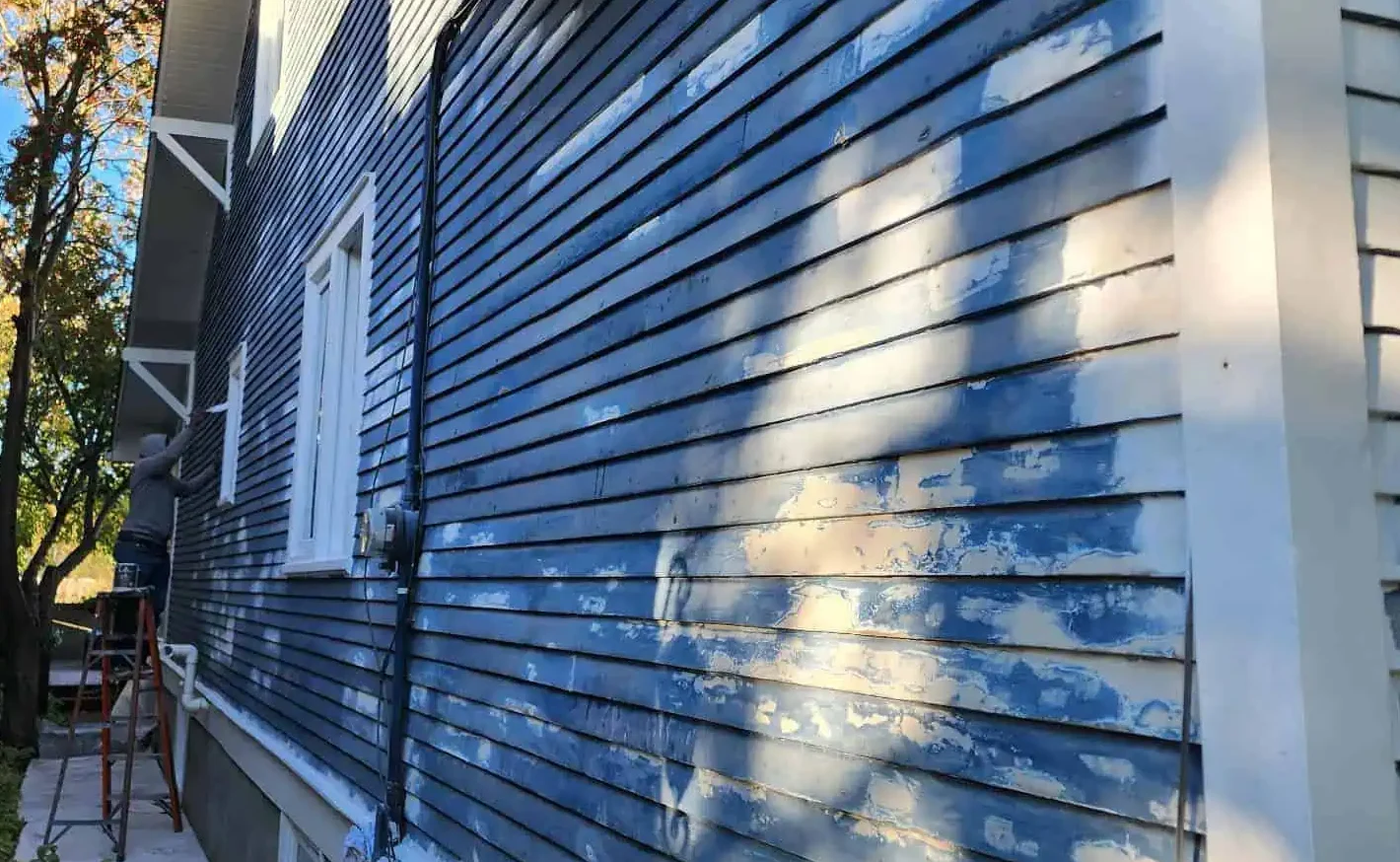 Commercial building facade repaint by Moha Painting Ltd Calgary