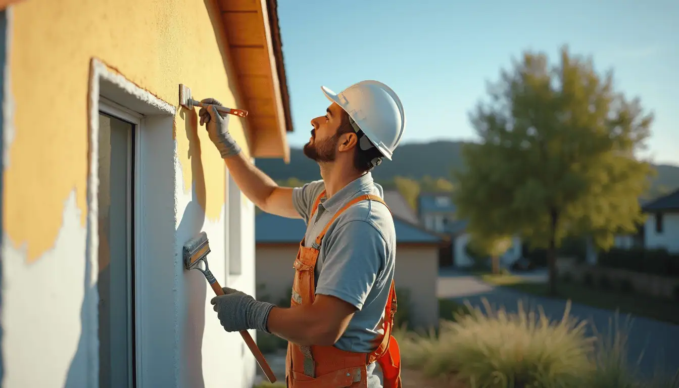 Exterior door and window frame painting by professional painters Calgary